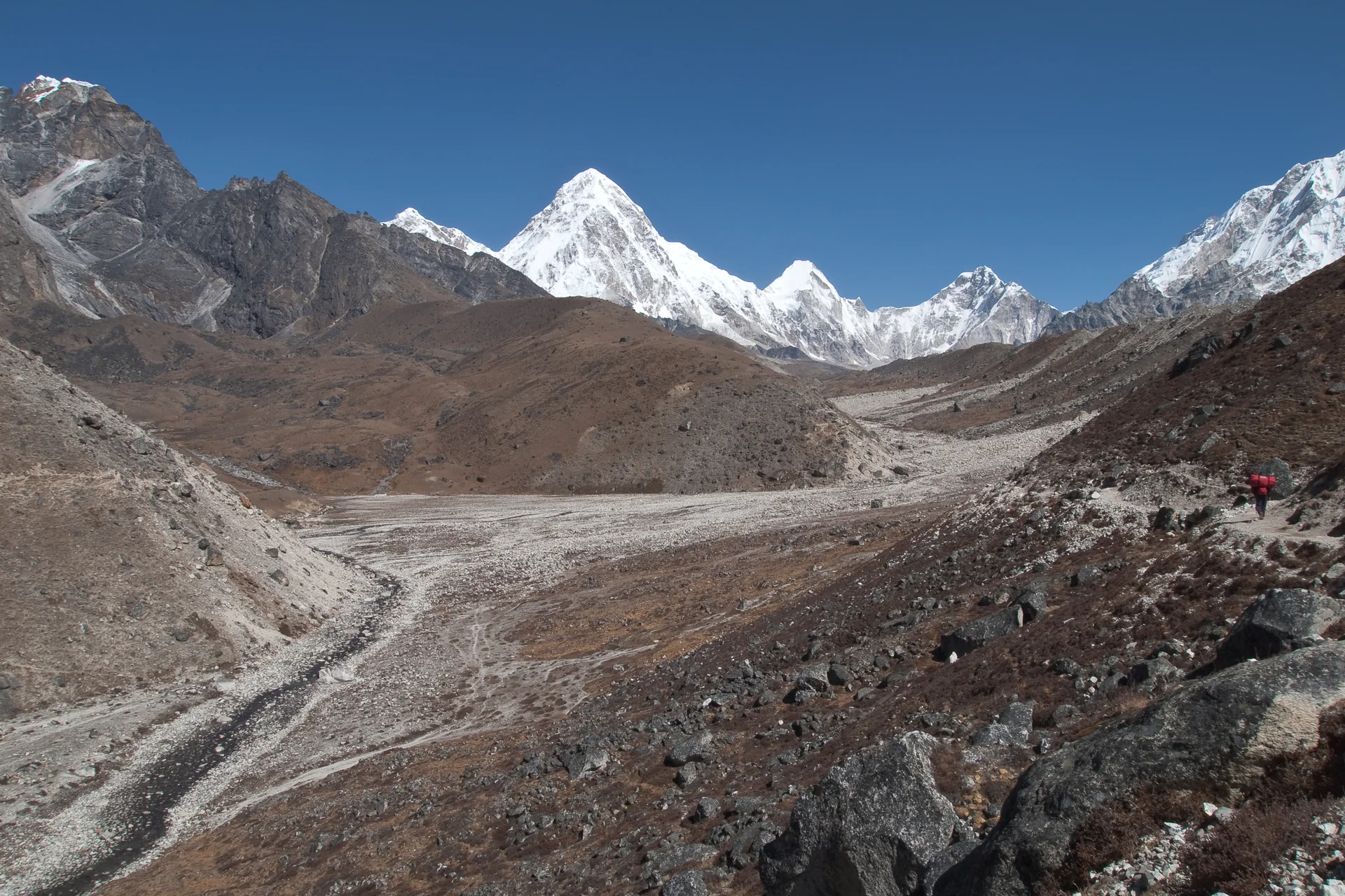 The Khumbu Valley with mountains beyond